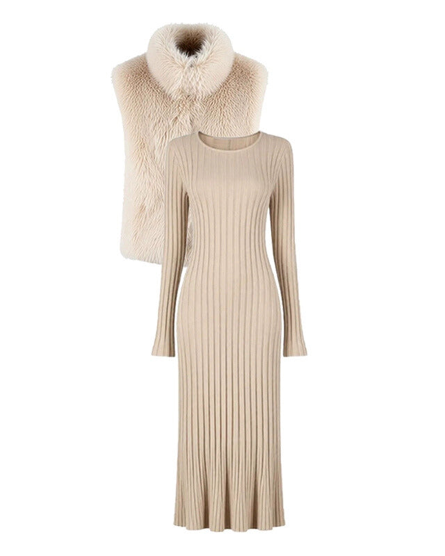 Snow Whisper Knit ~vol.2~(ファーベスト+ニットワンピース