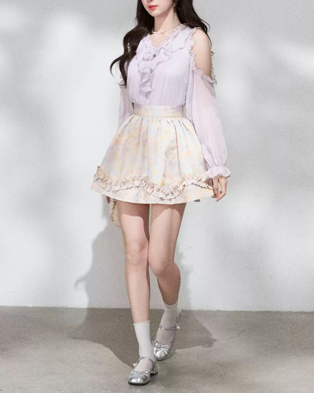 Day Dream Dress ~vol.24~ （オフショルブラウス/花柄ミディスカート　※セット売りではありません））