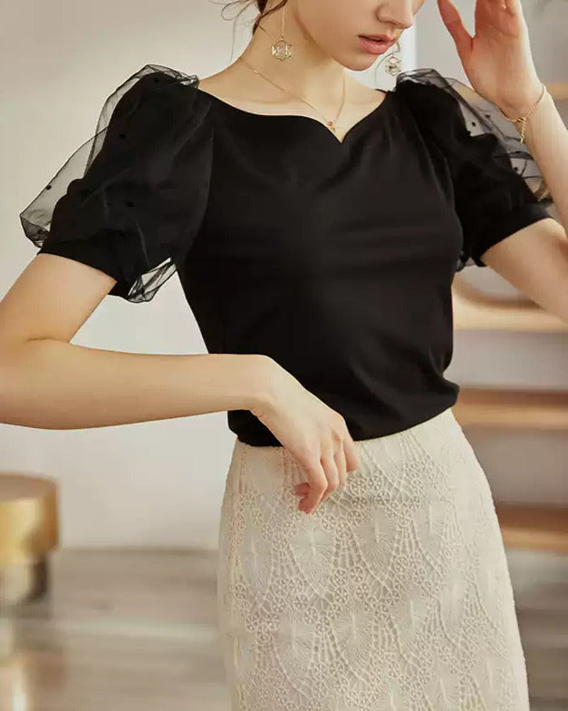 Day Dream Dress ~vol.50~ （ハートメッシュパフスリーブシャツ）