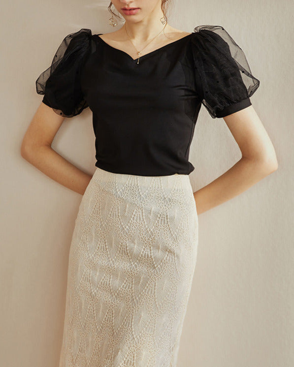 Day Dream Dress ~vol.50~ （ハートメッシュパフスリーブシャツ）