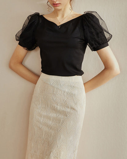 Day Dream Dress ~vol.50~ （ハートメッシュパフスリーブシャツ）