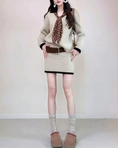 Snow Whisper Knit ~vol.34~ （カラーブロックニットセットアップ）