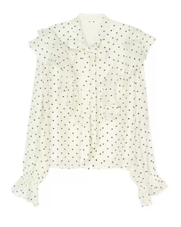 Snow Whisper Knit ~vol.36~ （フレンチ水玉ブラウス）