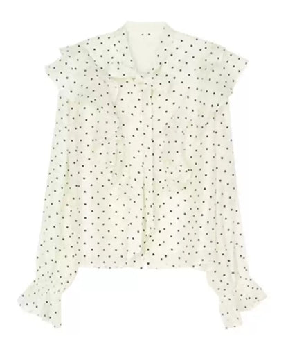 Snow Whisper Knit ~vol.36~ （フレンチ水玉ブラウス）