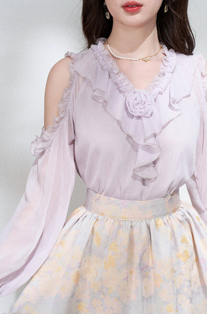 Day Dream Dress ~vol.24~ （オフショルブラウス/花柄ミディスカート　※セット売りではありません））