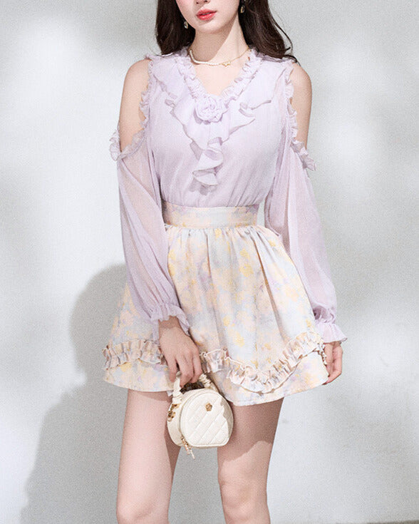 Day Dream Dress ~vol.24~ （オフショルブラウス/花柄ミディスカート　※セット売りではありません））
