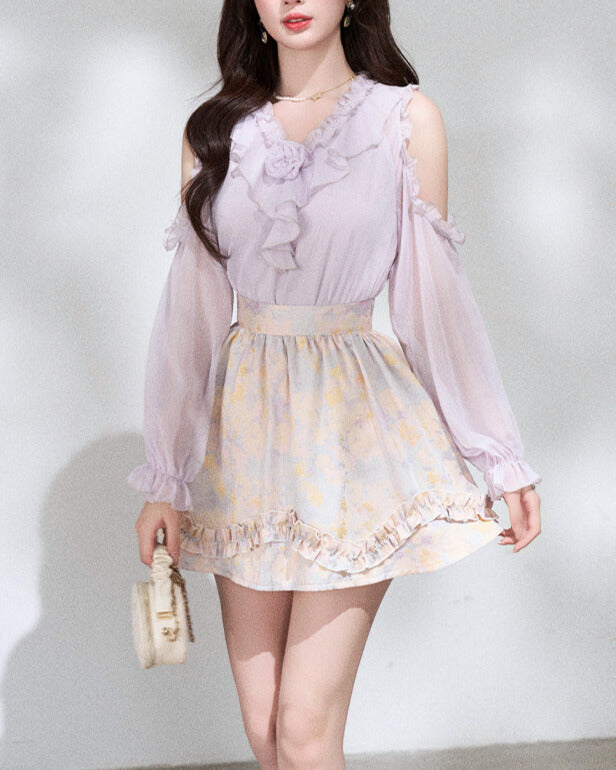 Day Dream Dress ~vol.24~ （オフショルブラウス/花柄ミディスカート　※セット売りではありません））