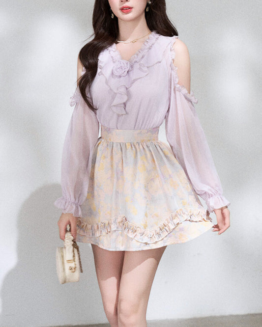 Day Dream Dress ~vol.24~ （オフショルブラウス/花柄ミディスカート　※セット売りではありません））