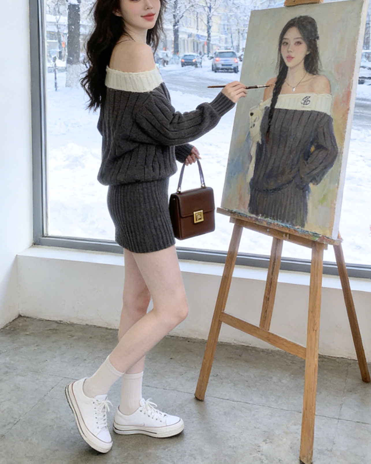 Snow Whisper Knit ~vol.39~ （オフショルニットワンピース）