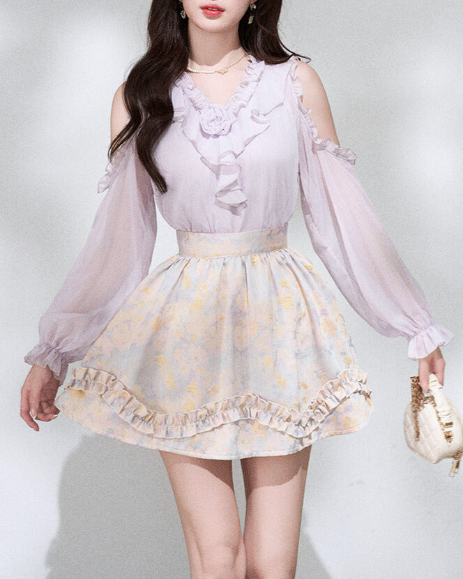 Day Dream Dress ~vol.24~ （オフショルブラウス/花柄ミディスカート　※セット売りではありません））