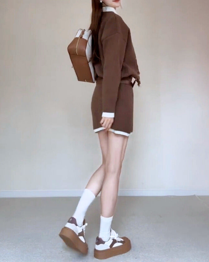 Snow Whisper Knit ~vol.34~ （カラーブロックニットセットアップ）