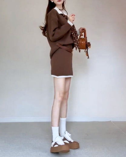 Snow Whisper Knit ~vol.34~ （カラーブロックニットセットアップ）