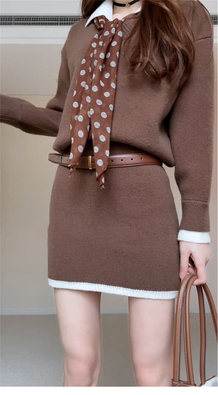 Snow Whisper Knit ~vol.34~ （カラーブロックニットセットアップ）